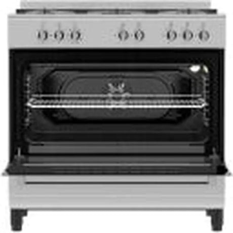 Defy DGS904 5-Burner Stainless Steel Manual Gas Stove with Oven - Versatile Cooking & Easy Temperature Control
