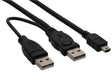 Digitech Dual USB & Mini USB Charger Black