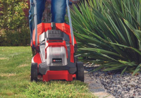 Einhell Power X-Change Cordless Lawn Mower With Starter Kit Battery & AC Adapter Rotary Push Lawn Mower (Red)