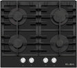 Elba 04/T65-450G 4-Burner Automatic Glass Gas Stove with Ignition - Black Finish