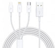 Ezra 3in1 1meter White Usb Data Cable