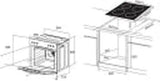 Falco CM6602-A1-SS03 4-Burner Glass Manual Gas Stove with Oven - Stainless Steel Finish
