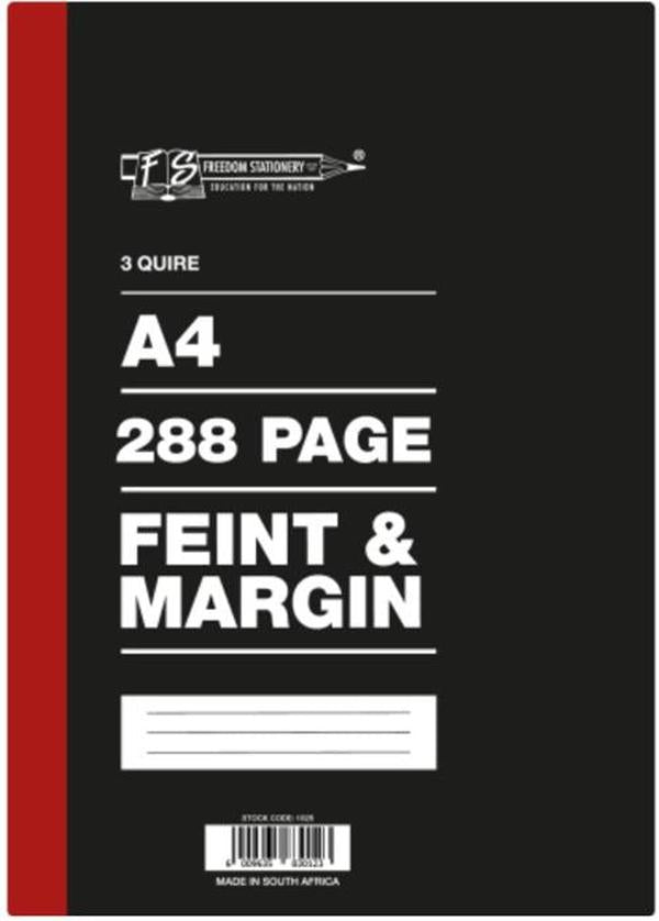 Freedom A4 3 Quire Hard Cover Counter Book 288 Page