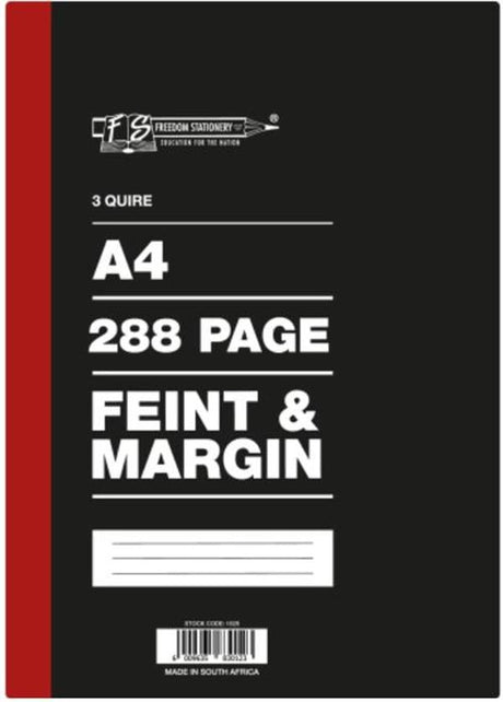 Freedom A4 3 Quire Hard Cover Counter Book 288 Page