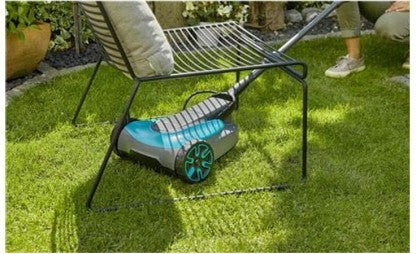 GARDENA 14620-22 Battery Rotary Push Lawn Mower (Blue,Grey)