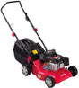 Generic Petrol Lawnmower – 125 cc 4-Stroke Engine, 410 mm Cut and 45 L Catcher with 7-Position Height Adjust RM-125P Battery & AC Adapter Rotary Push Lawn Mower (red,black)