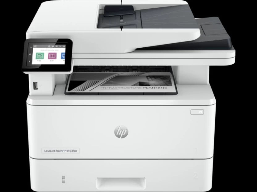 HP LaserJet Pro MFP 4103fdn: All-in-One Monochrome Laser Printer with Ethernet, Automatic Duplex Printing, and 2.7" Color Touchscreen - Ideal for Home & Small Offices