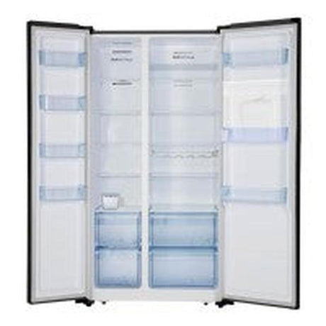 Hisense 514 L Double Door Fridge (Black Glass, H670SMIB-WD)