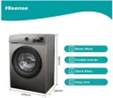 Hisense 9 kg Front Loader Washing Machine - Grey, Black