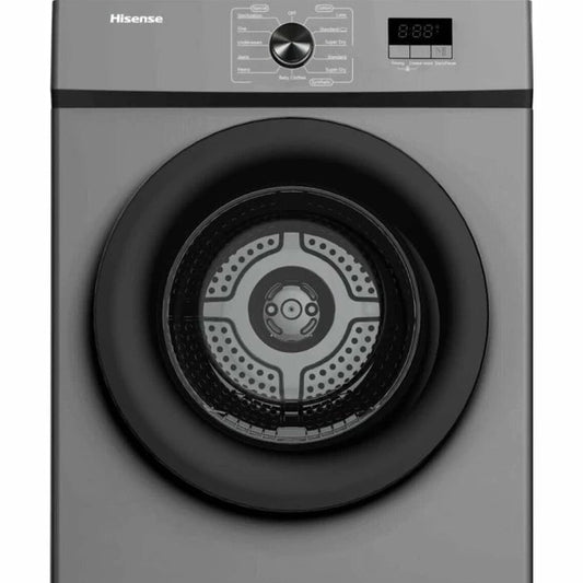 Hisense 8 kg Vented Tumble Dryer DV1W801UT - Grey, Black