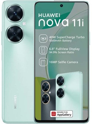 Huawei Nova 11i Dual SIM - 6.8" 128GB Storage, 8GB RAM - Stunning Green