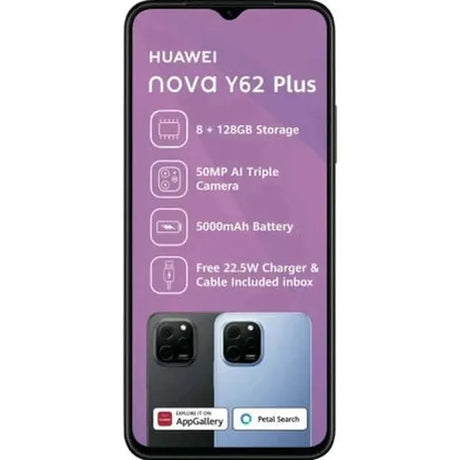 Huawei Nova Y62 Plus (Black, 128 GB) (8 GB RAM)