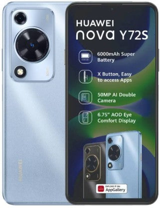 Huawei Nova Y72s (Blue, 128 GB) (8 GB RAM)