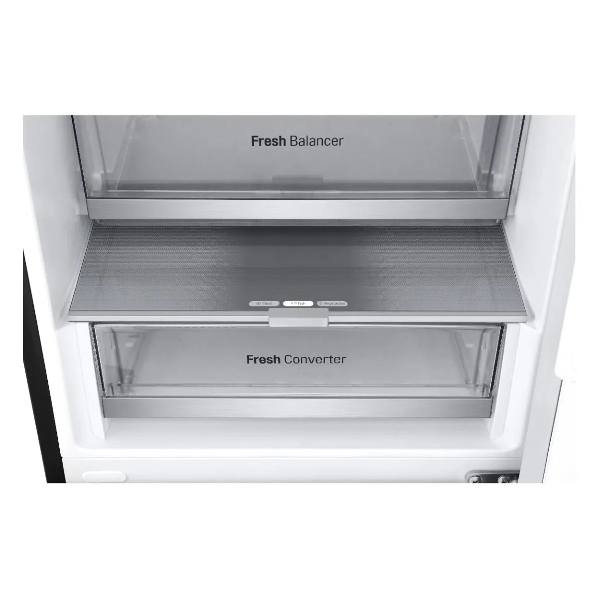 LG 343L Essence Matte Black Combi Fridge - GC-F459FSUW