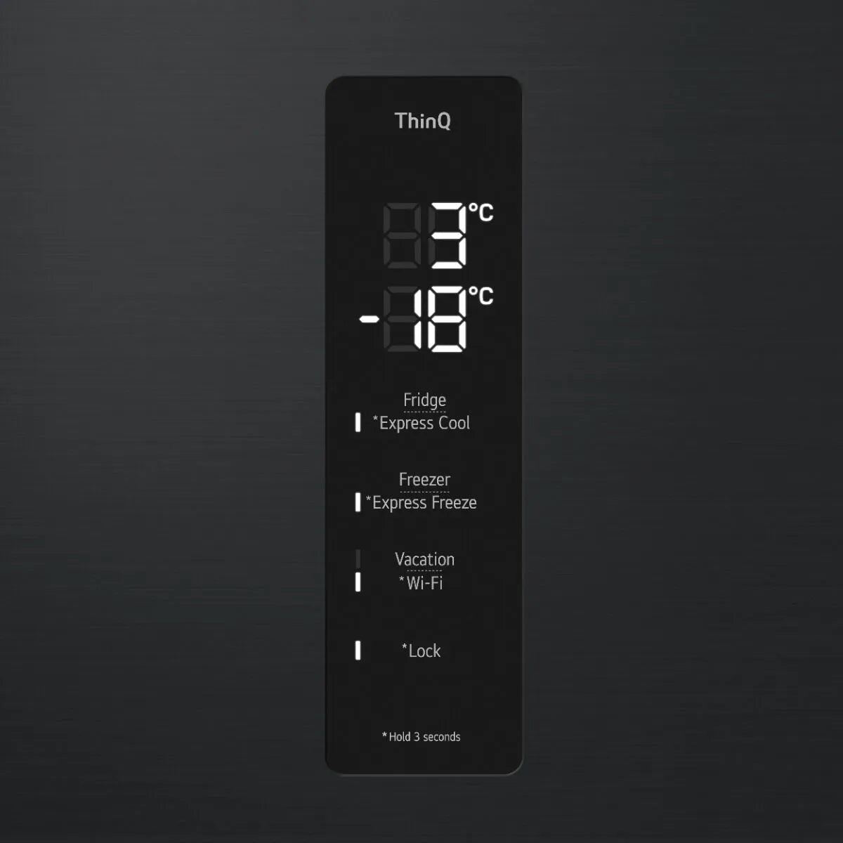 LG 343L Essence Matte Black Combi Fridge - GC-F459FSUW