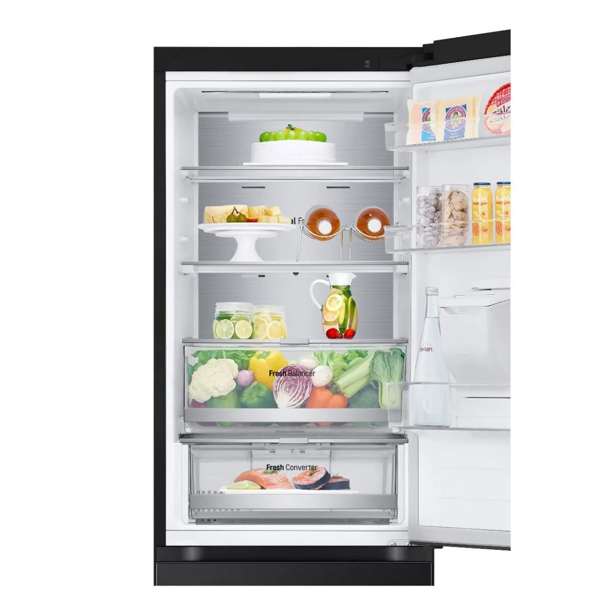 LG 343L Essence Matte Black Combi Fridge - GC-F459FSUW