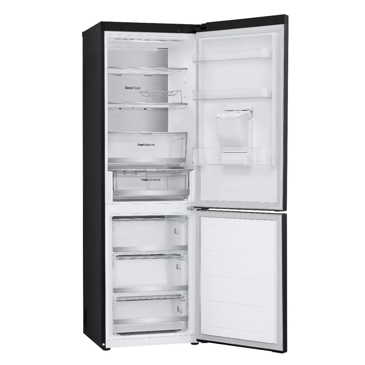 LG 343L Essence Matte Black Combi Fridge - GC-F459FSUW