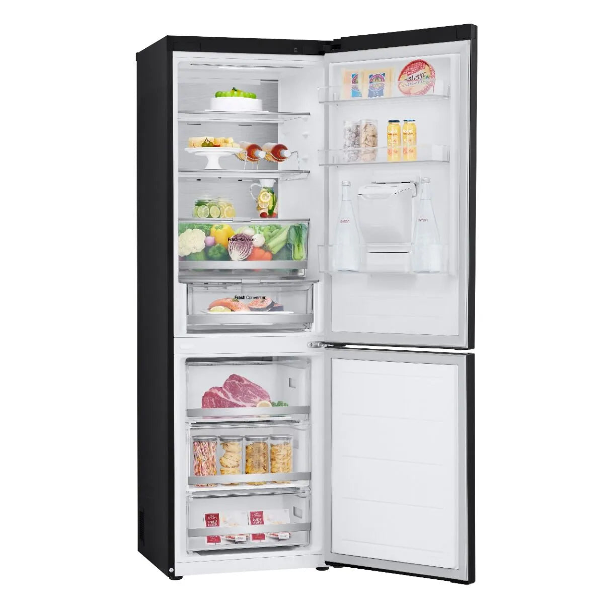 LG 343L Essence Matte Black Combi Fridge - GC-F459FSUW