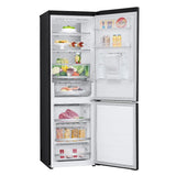 LG 343L Essence Matte Black Combi Fridge - GC-F459FSUW
