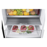 LG 343L Essence Matte Black Combi Fridge - GC-F459FSUW