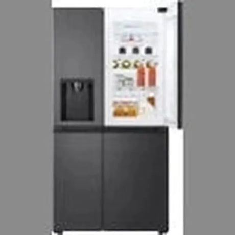 LG 625 L Frost Free Double Door Fridge with Water & Ice Dispenser - Matte Black (GC-J257FQMW)