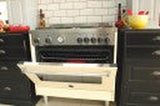 La Germania AMS95C61LBCR 95cm Stainless Steel 5-Burner Gas Stove with 142L Electric Oven - Black Chrome