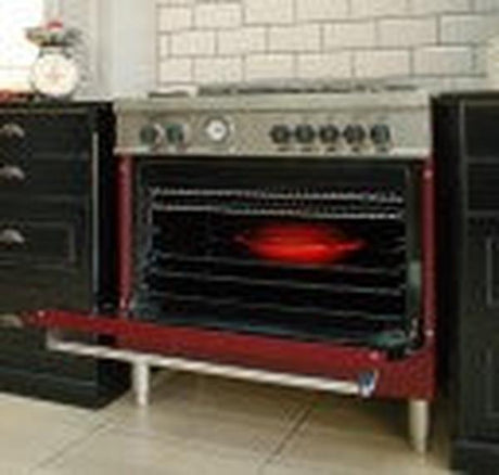 La Germania AMS95C61LBVI 90cm Stainless Steel 5-Burner Gas Stove with 142L Dual Fan Electric Oven