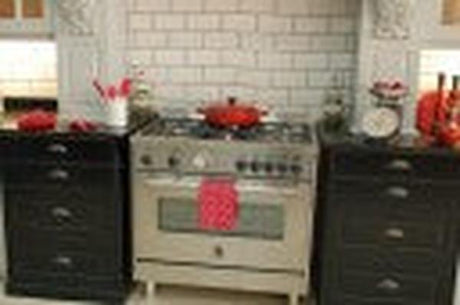 La Germania AMS95C61LBX 5 Burner Stainless Steel Freestanding Gas Stove with 142L Electric Oven