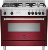 La Germania AMS95C81BVI 90cm Stainless Steel 5-Burner Gas Stove with 142L Fan-Assisted Oven