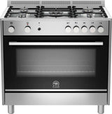 La Germania TUS95C61LDXCI 5-Burner Stainless Steel Freestanding Gas Stove with 142L Electric Oven
