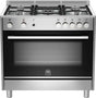 La Germania TUS95C61LDXCI 5-Burner Stainless Steel Freestanding Gas Stove with 142L Electric Oven