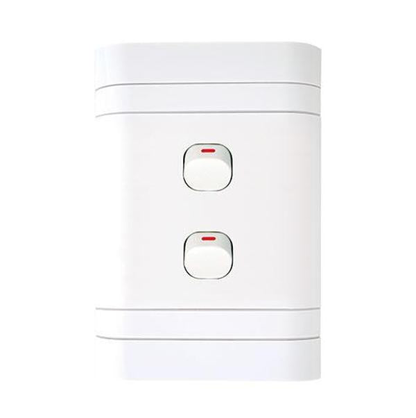 Lesco Flush Cover with 2 Lever 1 Way Switch