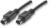 Manhattan S-Video 4 Pin 1.8m Cable Black