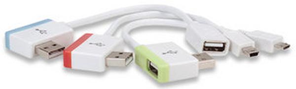 Manhattan iLynk Hub+ - USB Hub, Micro & Mini USB Adapter