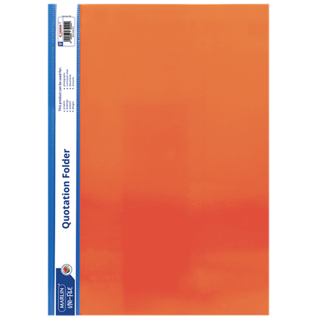 Marlin A4 Orange Quotation and Presentation Folder