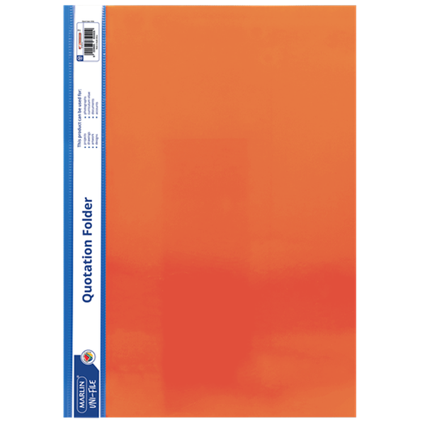 Marlin A4 Orange Quotation and Presentation Folder