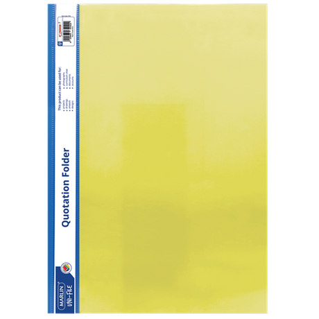 Marlin A4 Yellow Quotation and Presentation Folder