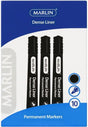 Marlin Dense Permanent Markers 10's Black