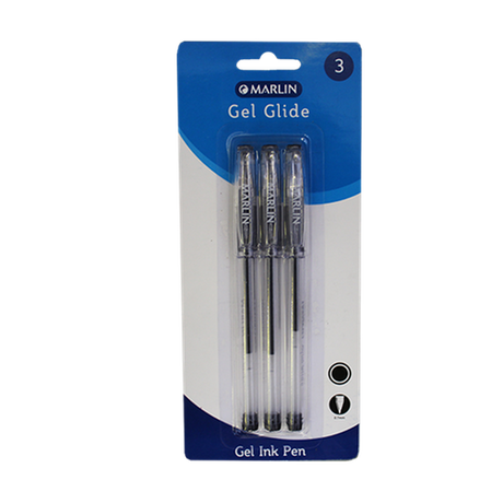 Marlin Gel Glide Gel Ink Pens Colour: Black