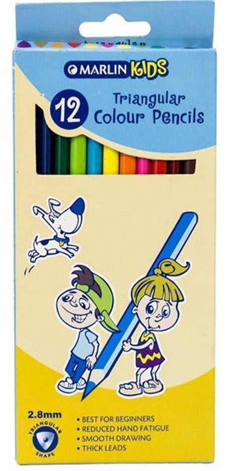Marlin Kids Colour Pencils Long Triangular