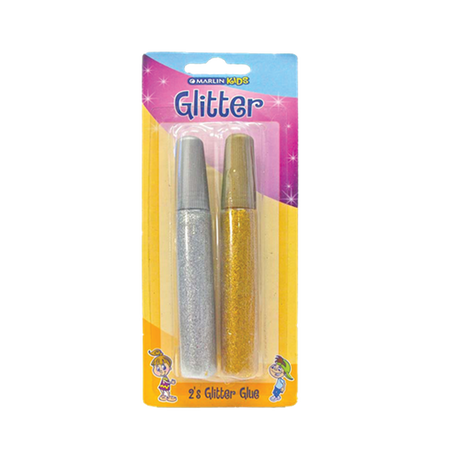 Marlin Kids Glitter Glue 10ml 2's