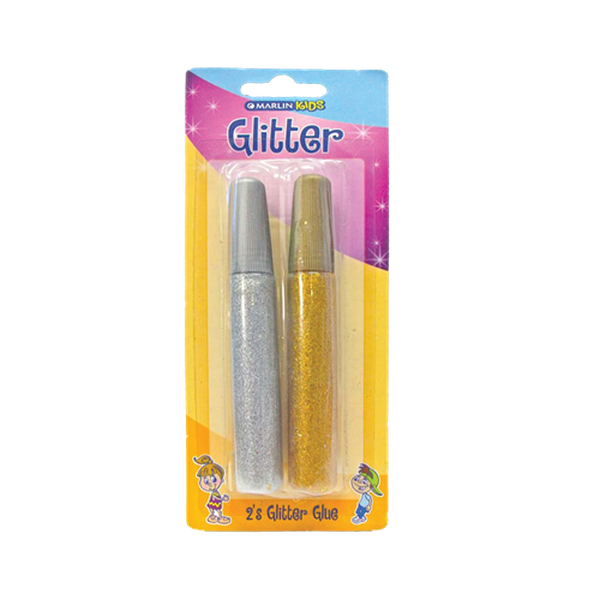 Marlin Kids Glitter Glue 10ml 2's