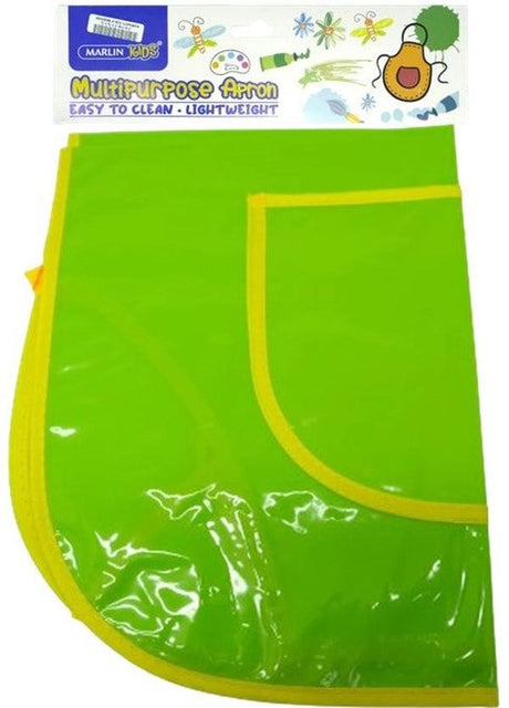 Marlin Multi Purpose Kids Plastic Aprons Lime Green – Made