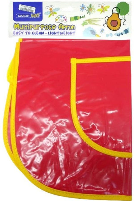 Marlin Multi Purpose Kids Plastic Aprons Red – Made From