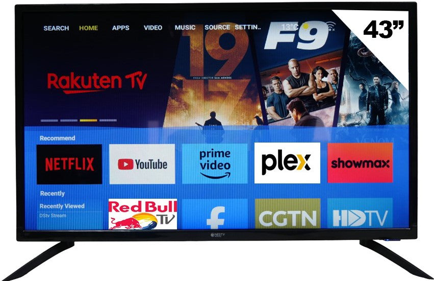 Nesty 43 Inch Slimline LED Backlit Full High Definition Netflix Smart TV