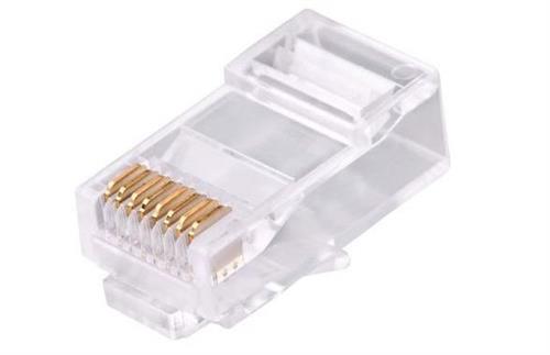 NetiX RJ45 CAT6 Modular Plugs 100 Pack Gold-Plated Copper Alloy