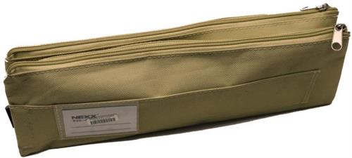 Nexx Fabric 2 Pocket 33cm Beige Pencil Case