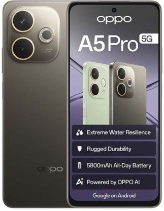 Oppo A5 Pro 5G Dual Sim - 256GB Storage, 8GB RAM - Stunning Mocha Brown