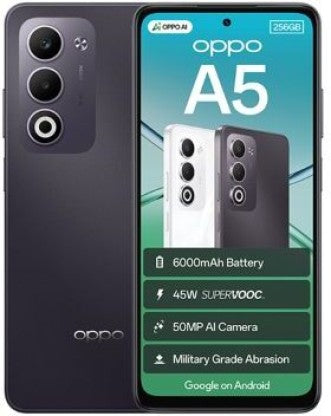 Oppo A5 Smartphone (Midnight Purple, 256 GB, 8 GB RAM) - Advanced Performance & Long-Lasting Battery