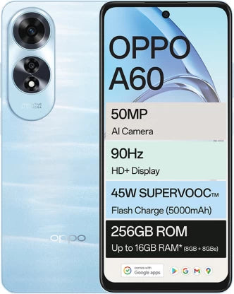 Oppo A60 4G Dual SIM 256GB (8GB RAM) - High-Performance Smartphone with Stunning Display and Long-Lasting Battery